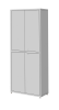 Шкаф металлический медицинский двухсекционный, двустворчатый ШМ-04-«МСК» верхняя и нижняя секции – металл (код МСК-648.01)